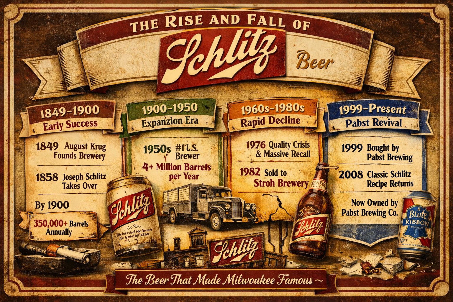 Schlitz Beer Timeline