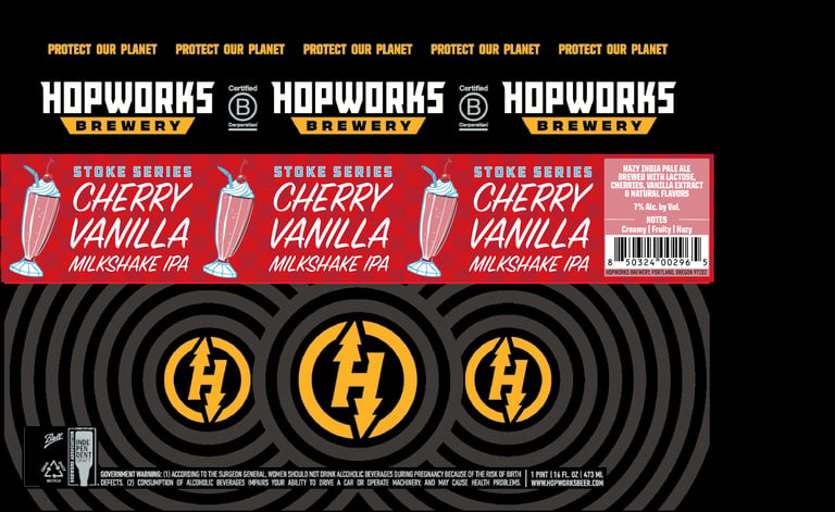 2026 Hopworks Cherry Vanilla Milkshake IPA 16-oz Cans
