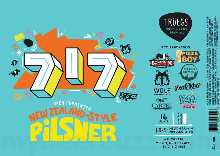 2026 Tröegs 717 Pilsner Collaboration 16-oz Cans